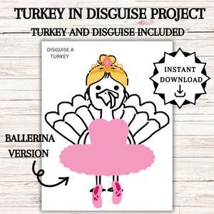 Disguise a Turkey, Turkey in Disguise Printable, Thanksgiving Activities, Thanksgiving Kids Table Activities,  Disguise a Turkey Ideas