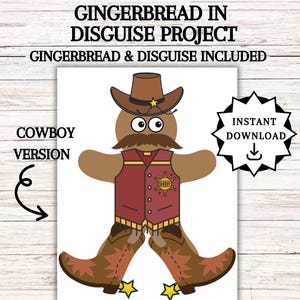 Disguise a Gingerbread Man, Gingerbread in Disguise Printable, Gingerbread Costume Ideas, Kids Table Activity,  Disguise a Gingerbread Ideas