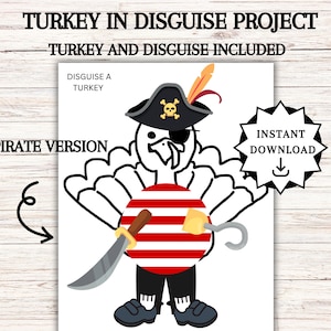 Disguise a Turkey, Turkey in Disguise Printable, Thanksgiving Activities, Thanksgiving Kids Table Activities,  Disguise a Turkey Ideas