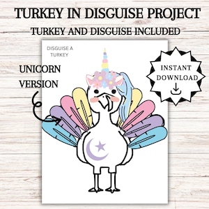 Disguise a Turkey, Turkey in Disguise Printable, Thanksgiving Activities, Thanksgiving Kids Table Activities,  Disguise a Turkey Ideas
