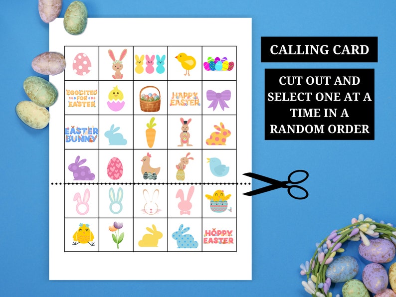 Printable Easter Bingo Cards, Holiday Bingo Cards, Family Game Night ...