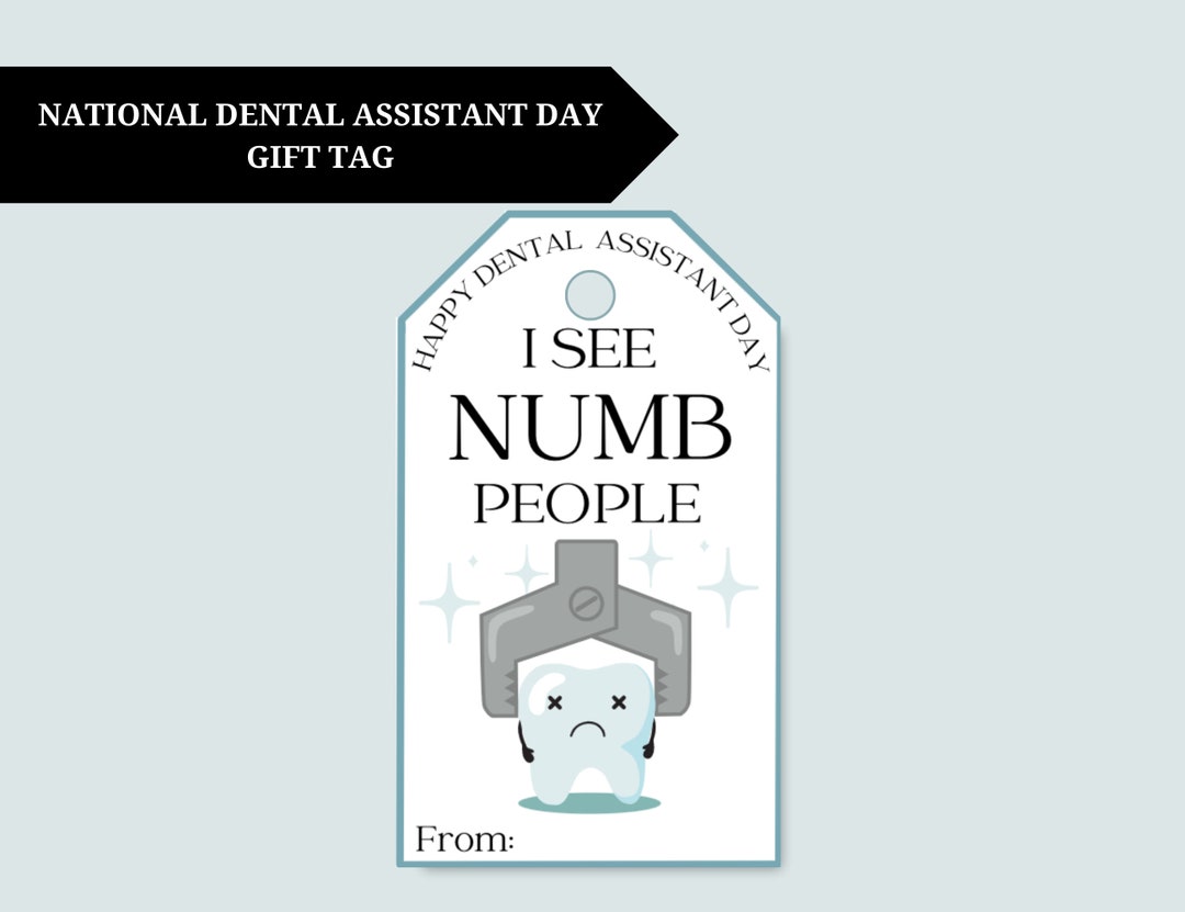 Dental Assistant Week Gift Tag, Happy Dental Assistant Week, Dental