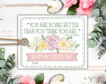 Mother’s Day Ministering Gift Tag, LDS Ministering Idea, LDS Mother’s Day Gift, Mother’s Day Handout, Relief Society Ministering Gift