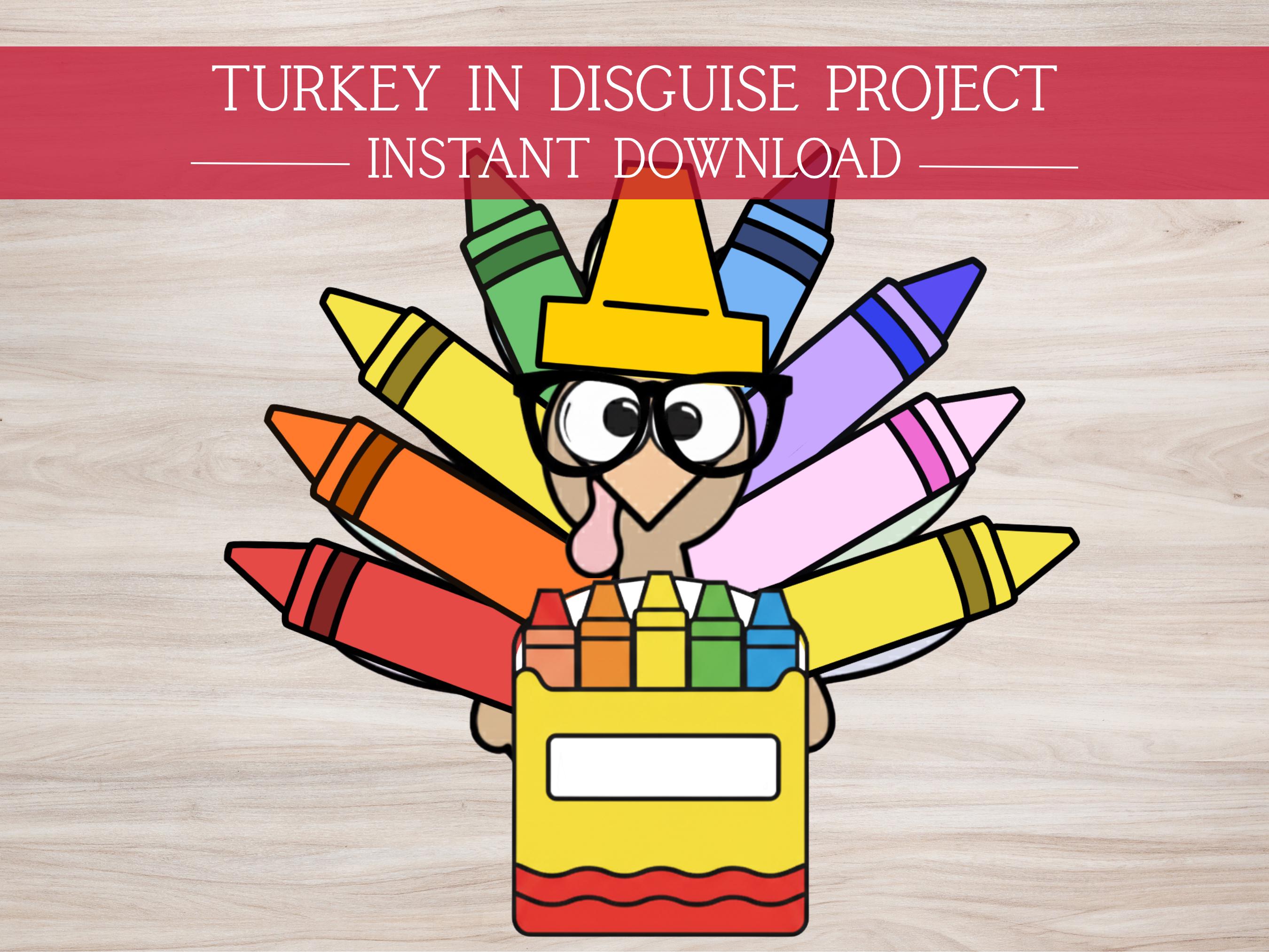 turkey disguise crayon - etsy