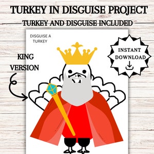 Disguise a Turkey, Turkey in Disguise Printable, Thanksgiving Activities, Thanksgiving Kids Table Activities,  Disguise a Turkey Ideas