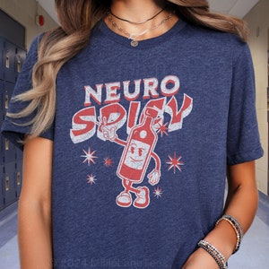 Neuro Spicy ADHD Autism Shirt, Neurodivergent Youth & Adult ADHD Gift, Retro Cartoon Hot Sauce Crewneck, Neurospicy Kids or Adult Tshirt