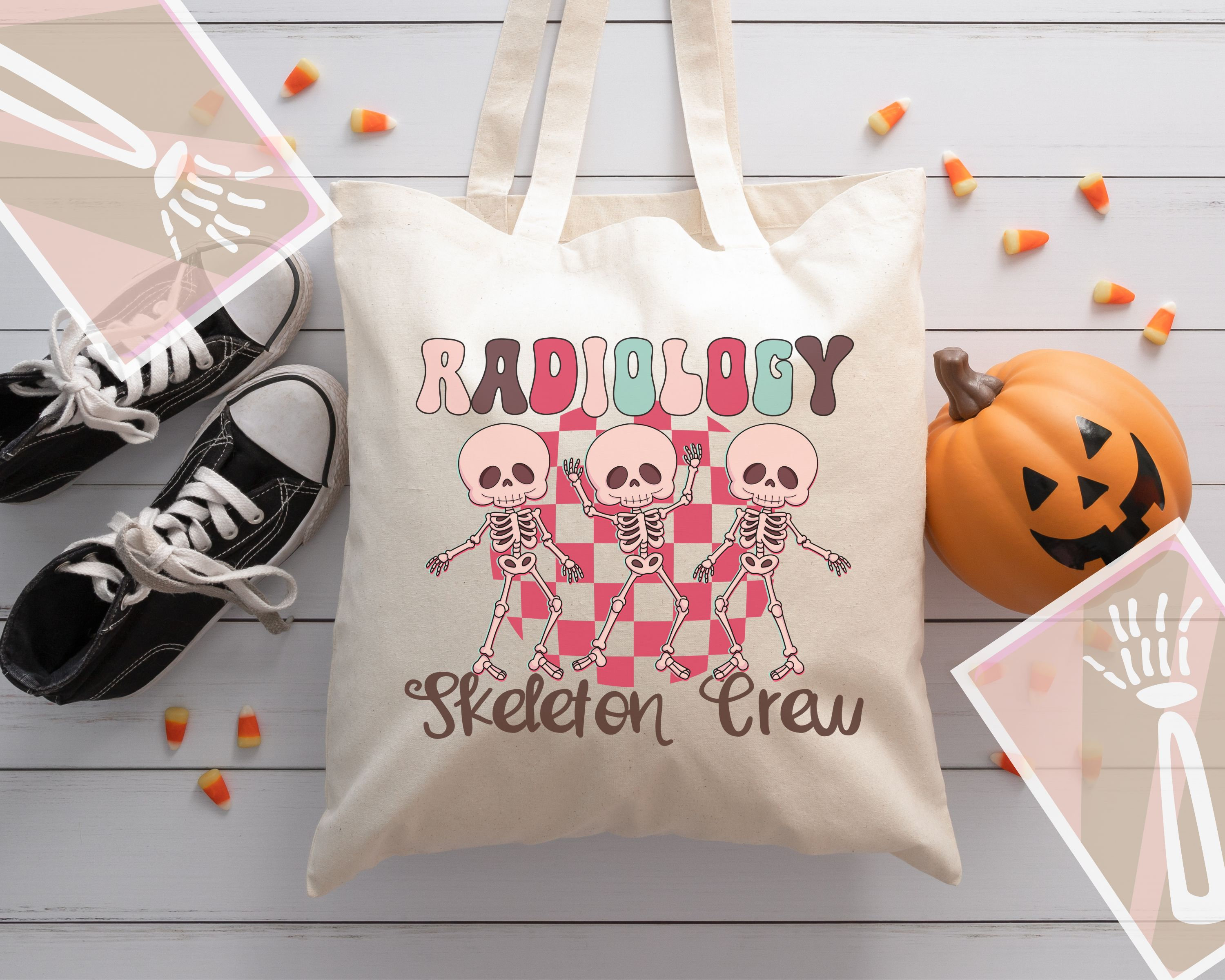 Retro Radiology Skeleton Crew Tote Bag Xray Tech Gift Bag Etsy