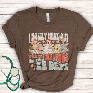 Weihnachtsshirt für Notfallkrankenschwestern, lustiges Weihnachtsgeschenk für Pflegekräfte, T-Shirt für Notfallkrankenschwestern, saisonales T-Shirt für Rettungssanitäter und Notfalltechniker, Weihnachts-T-Shirt für Notfallkrankenschwestern