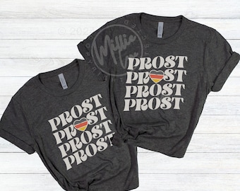 T-shirt Oktoberfest Prost, T-shirt Oktoberfest 2025, Fête de la bière allemande, T-shirt rétro bavarois, T-shirt assorti pour les groupes, Cadeau pour les amateurs de bière