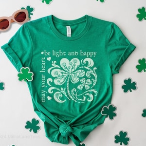Irish Blessing Shirt, Lucky St Patrick&#39;s Day Tee, St Patty&#39;s T-Shirt, Women&#39;s Lucky TShirt, Irish Gifts, St Patricks Day Teacher Shirt