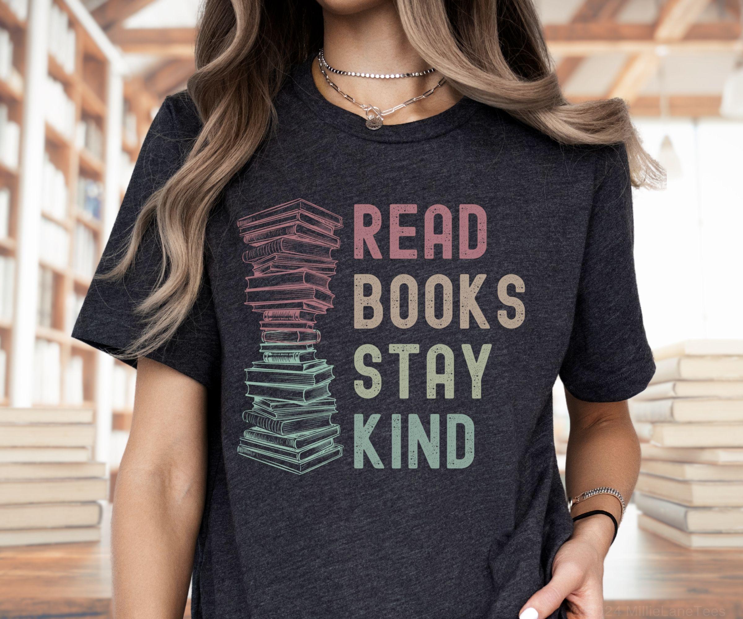 Cute Book Lover Shirt, Reading Month Tshirt, Reading Teacher Tee