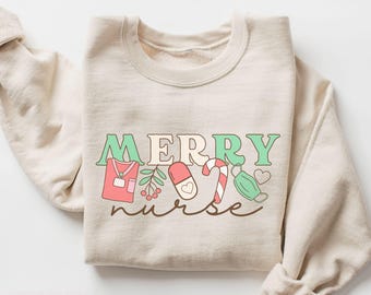 ER Nurse Christmas Sweatshirt, Cute ER Nurse Shirt, Xmas Season ED Nurse Gift, Emergency Nurse Sweater
