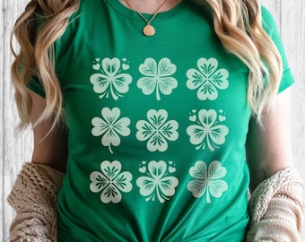 Lucky Irish Clovers Shirt, Shamrock St Patrick's Day Tee, St Patty's T-Shirt, Women's Lucky Shirt, Irish Gifts, Teacher Shirts