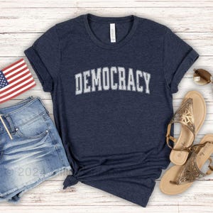 Save Democracy Shirt, Country Over Party Patriotism Tshirt, Blue Voter Activism Gift, Vote for Democracy, Voting Apparel