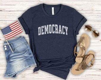 Save Democracy Shirt, Country Over Party Patriotism Tshirt, Blue Voter Activism Gift, Vote for Democracy, Voting Apparel