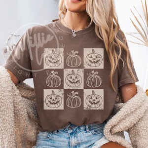 Comfort Colors® Fall Pumpkin Shirt, Halloween & Thanksgiving Tshirt, Jack O Lantern Tee, Spooky Season Gift, Pumpkin Season, Seasonal Tee