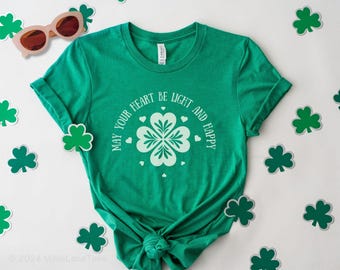 Camiseta con bendición irlandesa, linda camiseta para el Día de San Patricio, camiseta de San Patricio, camiseta de la suerte para mujer, regalos irlandeses, camiseta para profesores del Día de San Patricio