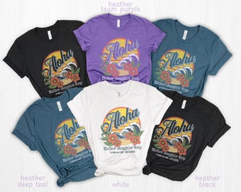 Mother Daughter Hawaii Trip Matching Tshirts, Personalized Retro