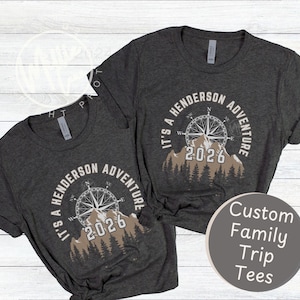 Benutzerdefinierte Familien Camping Shirts, personalisierte Reise T-Shirts, passende Abenteuer Shirts