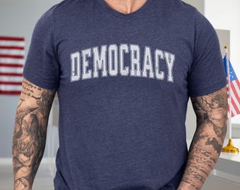 Save Democracy Shirt, Country Over Party Patriotism Tshirt, Blue Voter Activism Gift, Vote for Democracy, Voting Apparel