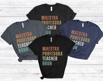 Spanish Teacher Shirt, Funny Spanish English Language Ed Tee, Teacher Appreciation Gift, Matching Spanish Teachers Tshirts, Back to School