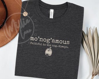 Funny Christmas Eggnog Shirt, Minimalist Xmas Tee, Holiday Quote Tshirt, Best Friend Gift, Seasonal Pun Shirt, Xmas Party Tee