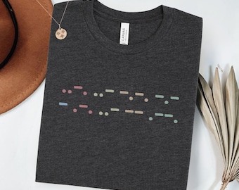 Subtiel F*ck Trump-shirt, morsecode sociale rechtvaardigheid politiek protest T-shirt, LGBTQ+ activismecadeau, T-shirt anti-Trump pro-democratie activist