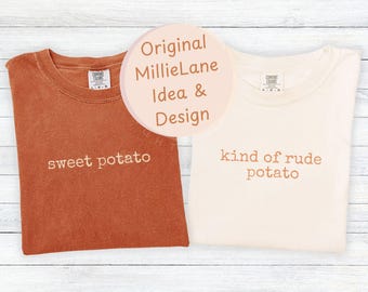 Comfort Colors® Thanksgiving Couples Shirts, Funny Best Friend Tees, Couple Gift, Fall Seasonal Group Tshirts, Couples Costume Tees