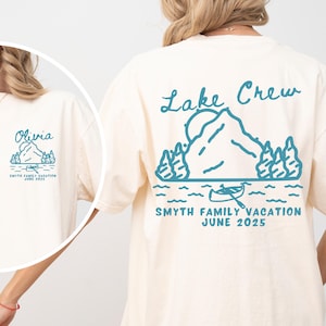 Custom family lake trip shirt Matching group family lake vacation t shirt Personalized lake crew tshirt Comfort Colors Summer 2025 vacation