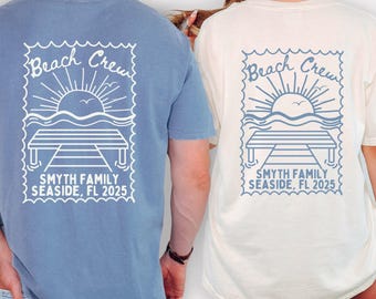Comfort Colors family beach trip shirt Matching group family beach vacation shirt Personalized beach crew tshirt Custom Summer 2026 vacation