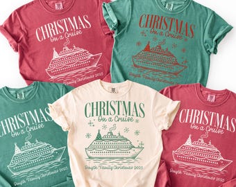 Family matching Christmas cruise shirt  Comfort Colors Christmas 2025 vacation tshirt Friend group matching shirts