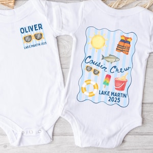 Custom cousin crew family lake trip shirt Kids lake vacation matching group tshirt Matching cousins 2025 lake crew personalized t shirt