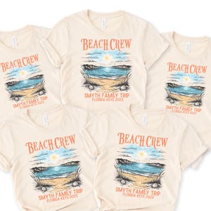 Comfort Colors family beach trip shirt Matching group beach crew family vacation t shirt Custom girls trip beach vacation tshirt Summer 2025