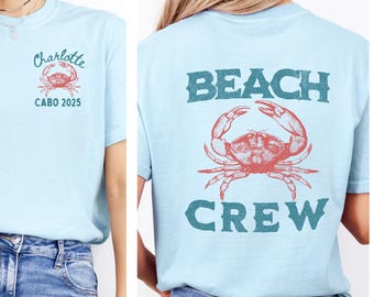Comfort Colors family beach trip shirt Matching group family beach vacation shirt Personalized beach crew tshirt Custom summer 2025 vacation