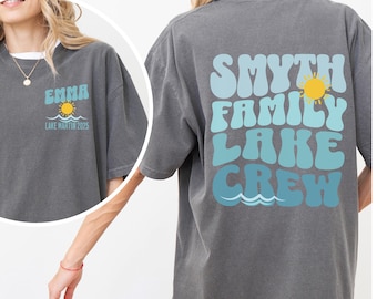 Custom family lake trip shirt Matching group family lake vacation t shirt Personalized lake crew tshirt Comfort Colors Summer 2025 vacation