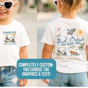 Custom cousin crew family lake trip shirt Kids lake vacation matching group tshirt Matching siblings 2025 lake crew personalized name shirt