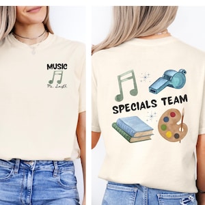 Custom specials team music teacher shirt Comfort Colors back to school matching team tshirt Personalized school music teacher tshirt gift