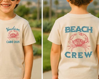 Custom family beach trip shirt Matching group family beach vacation shirt Personalized beach crew tshirt Comfort Colors Summer 2025 vacation