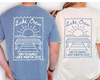 Comfort Colors family lake trip shirt Matching group family lake vacation t shirt Personalized lake crew tshirt Custom Summer 2025 vacation