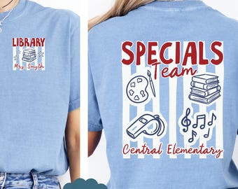 Comfort Colors library teacher specials team shirt, Custom school librarian sweatshirt, Back to school matching team tshirts