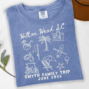Comfort Colors family beach vacation shirt Matching group beach trip t shirt Personalized Seaside Florida tshirt Summer 2025 vacation tee
