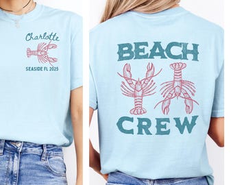Comfort Colors family beach trip shirt Matching group family beach vacation shirt Personalized beach crew tshirt Custom Summer 2025 vacation