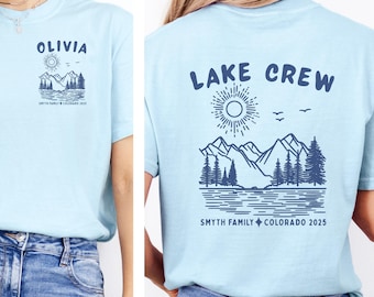 Custom family lake trip shirt Matching group family lake vacation t shirt Personalized lake crew tshirt Comfort Colors Summer 2025 vacation