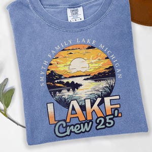 Comfort Colors family lake trip shirt Matching group family lake vacation t shirt Personalized lake crew tshirt Custom Summer 2025 vacation