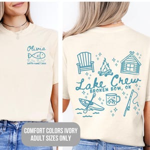 Comfort Colors family lake trip shirt Matching group family lake vacation t shirt Personalized lake crew tshirt Custom Summer 2025 vacation