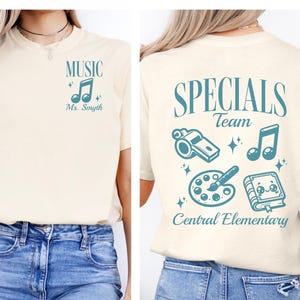 Custom specials team music teacher shirt Comfort Colors back to school matching team tshirt Personalized school music teacher tshirt gift