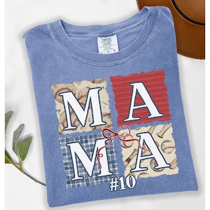 Personalized baseball mom shirt Comfort Colors tshirt Gift for baseball Mama with player number Mother’s Day gift Birthday gift for mom