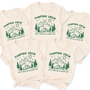 Camiseta personalizada para viaje de campamento familiar Camiseta de vacaciones familiares grupales a juego Regalo personalizado para amantes del aire libre Camiseta de regalo de campamento personalizada