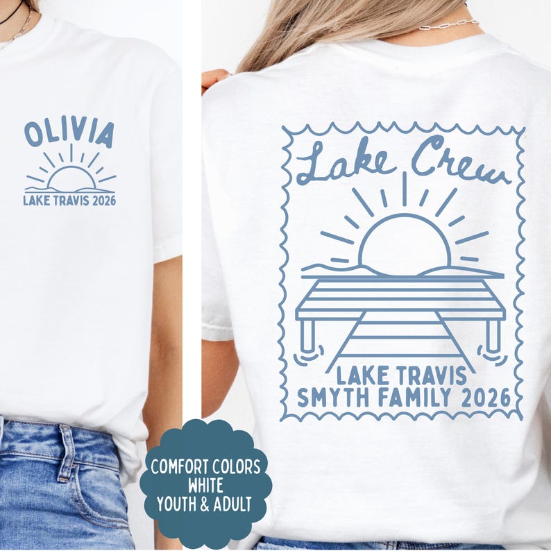 Comfort Colors family lake trip shirt Matching group family lake vacation t shirt Personalized lake crew tshirt Custom Summer 2026 vacation image 2