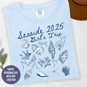 Comfort Colors girls trip beach vacation shirt Custom friend group beach trip coquette shirt Personalized Seaside Florida tshirt Summer 2025